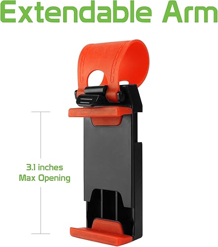 Miniatura 3 de Cyongear Cellet PHHD100 - Soporte para volante para teléfono inteligente, hebilla manos libres, compatible con iPhone 12 11 XS XR X 8 Samsung Galaxy