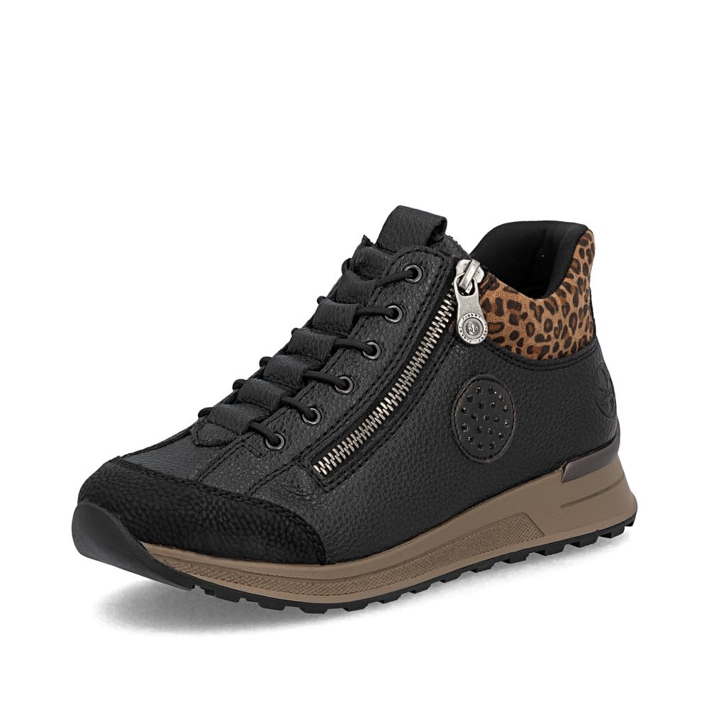 Rieker Damen Klassische Stiefel N1457, Frauen Stiefel, Lose Einlage,​Winterstiefel,​Winterschuhe,​uebergangsstiefel,​Schwarz (00),​40 EU / 6.5 UK