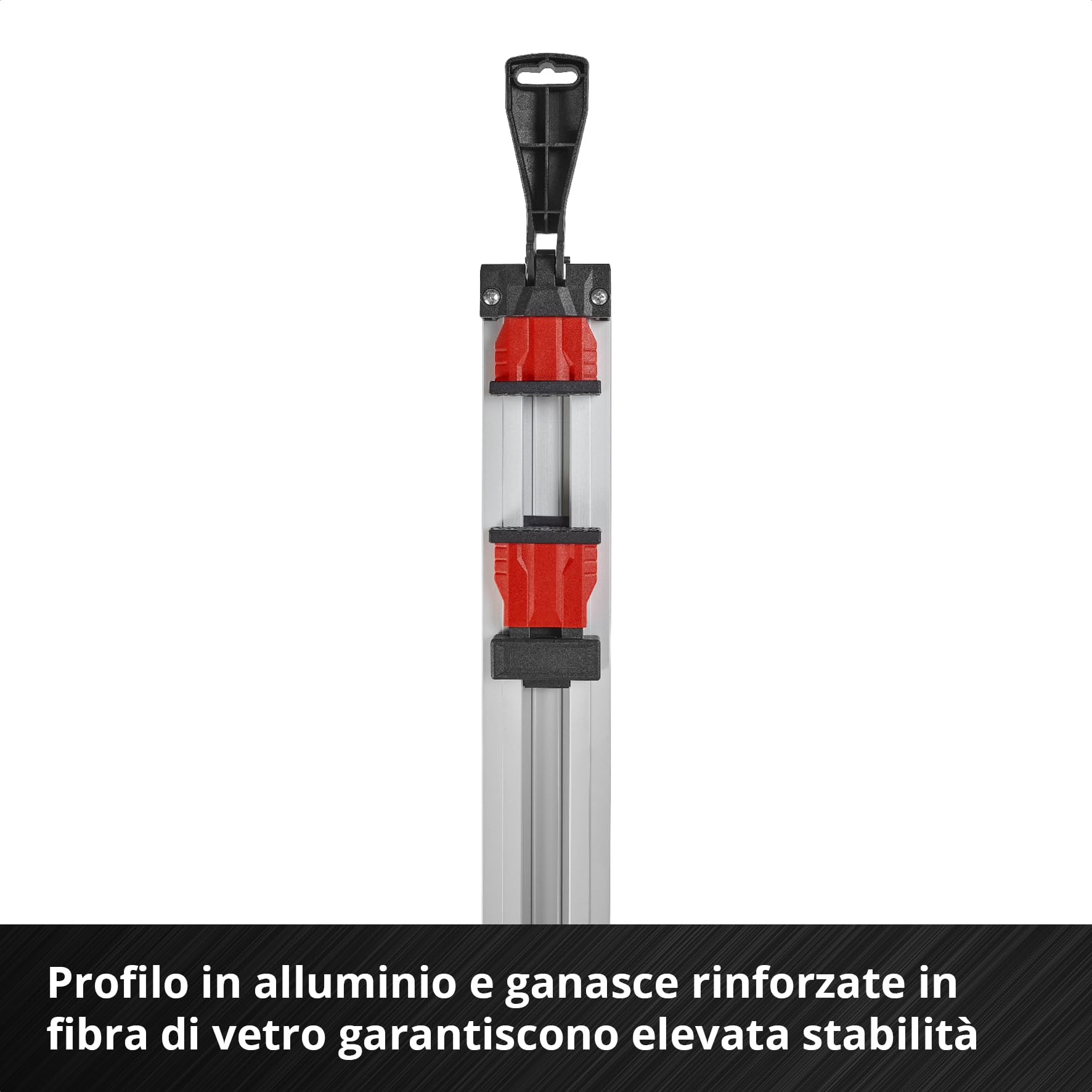 Einhell Guida universale per sega, 2 pezzi (capacità max. 2500 mm, forza 50 kg, profilo in alluminio, superfici antiscivolo, serraggio rapido, per seghetti alternativi e seghe circolari manuali)
