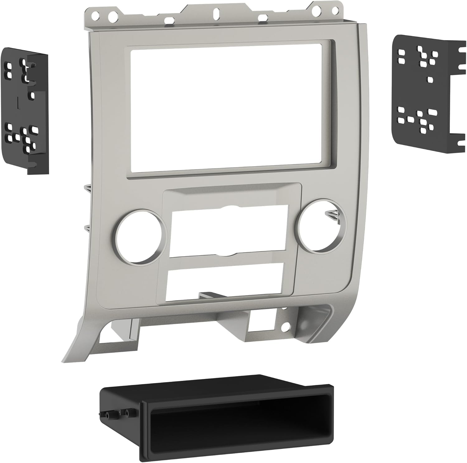 Metra 99-5814S Single or Double DIN Installation Dash Kit for 2008-up Ford Escape, Mercury Mariner, and Mazda Tribute (Silver)