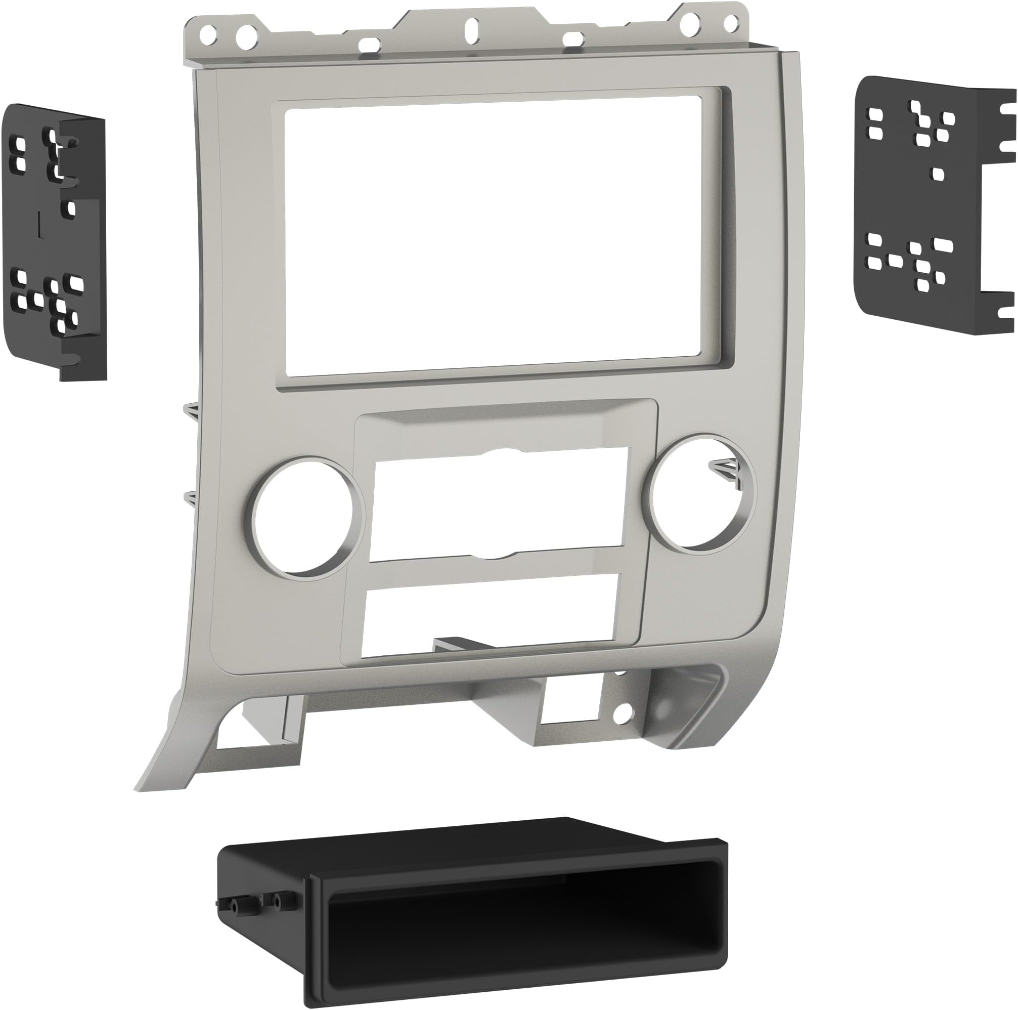 99-5814S Single or Double DIN Installation Dash Kit for 2008-up Ford Escape, Mercury Mariner, and Mazda Tribute (Silver)