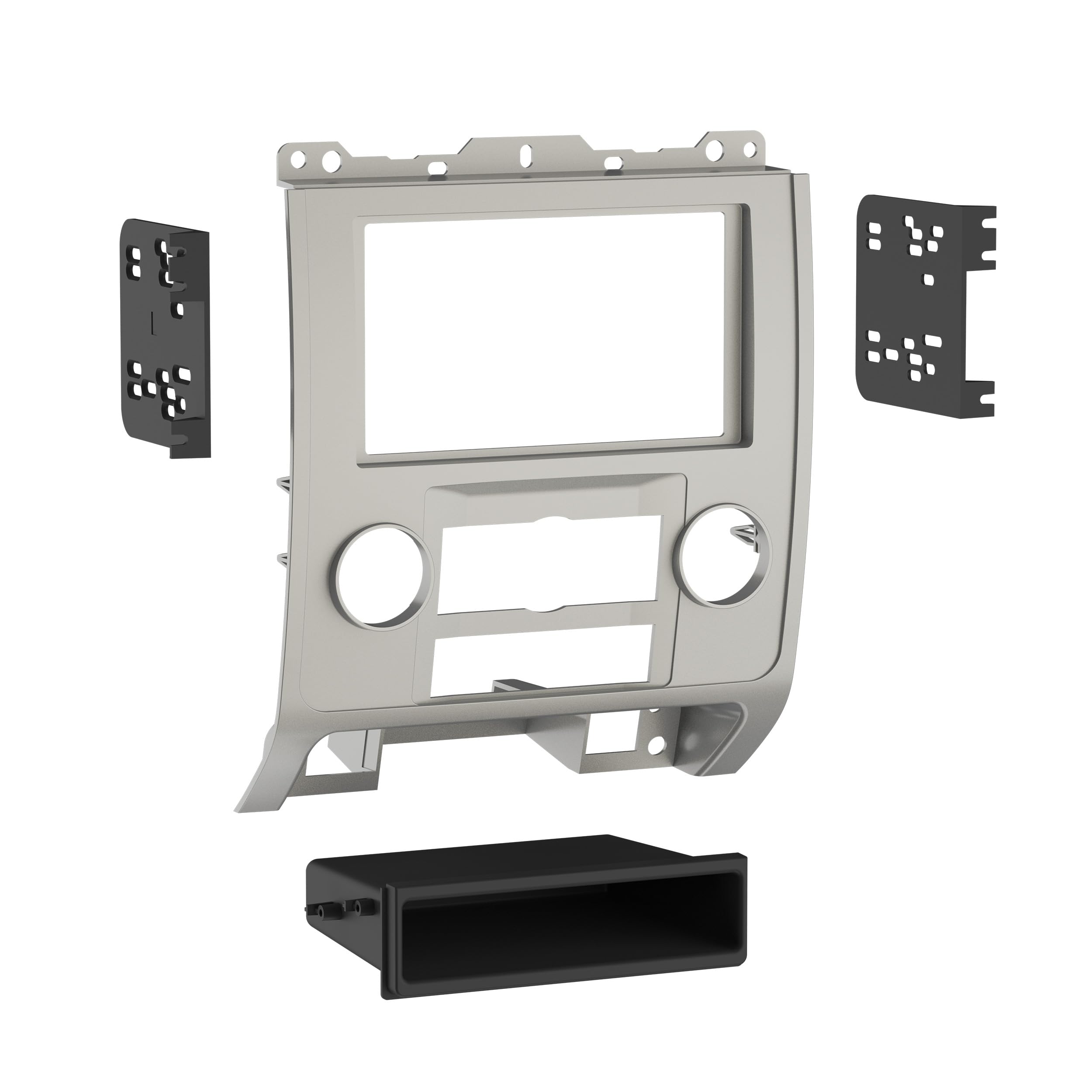 Metra 99-5814S Single or Double DIN Installation Dash Kit for 2008-up Ford Escape, Mercury Mariner, and Mazda Tribute (Silver)