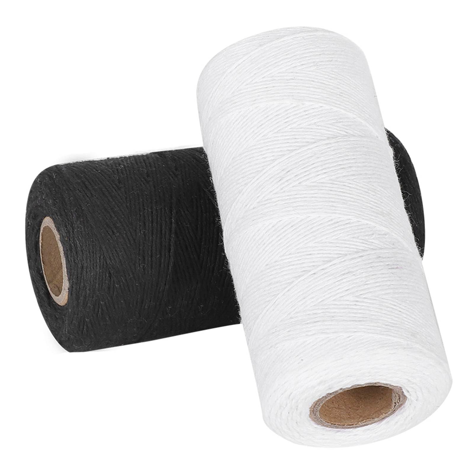 Set di 2 fili per macchina da ricamo di alta qualità 8/4 - Filato di cotone per tessitura da 250 m - Resistente e durevole - Ideale per tappeti e vari progetti di tessitura