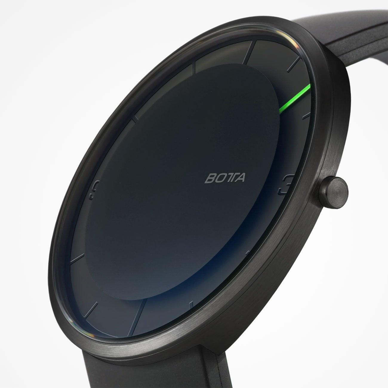 botta Zegarek z jedną wskazówką męski szwajcarski mechanizm kwarcowy ze skórzaną bransoletką NOVA (40 mm)