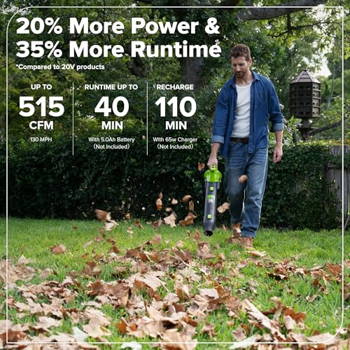 Image of Greenworks 24V Electric Leaf Blower, 515 CFM, Tool Only