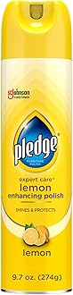 Pledge Enhancing Polish, Furniture & Wood Spray, Lemon Scent, 9.7oz