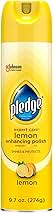 Pledge Enhancing Polish, Furniture & Wood Spray, Lemon Scent, 9.7oz