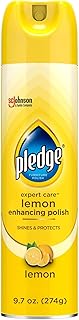 Pledge Enhancing Polish, Furniture & Wood Spray, Lemon Scent, 9.7oz