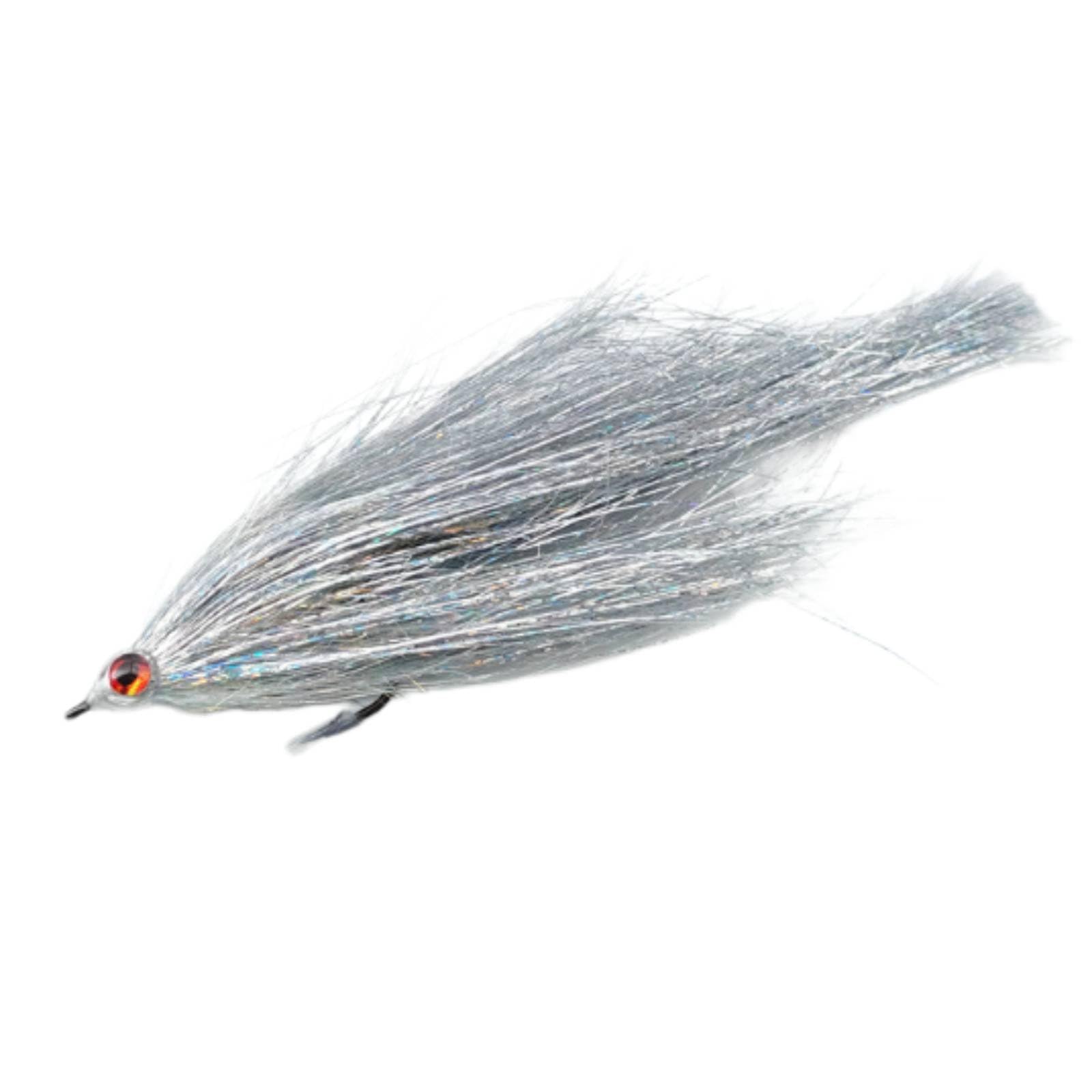Enakshi Hand-Tied Pike Streamer Fly Highly Reflective Barracuda Fly Lure Artificial, Silver-image-37