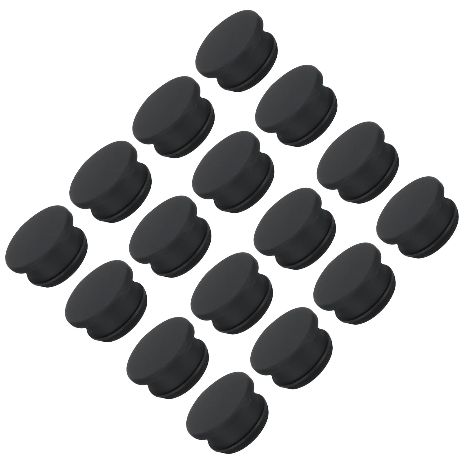 TOP-VIGOR 16Pcs Silicone Snap in Locking Hole Plugs, 21mm Diameter Hole Stoppers