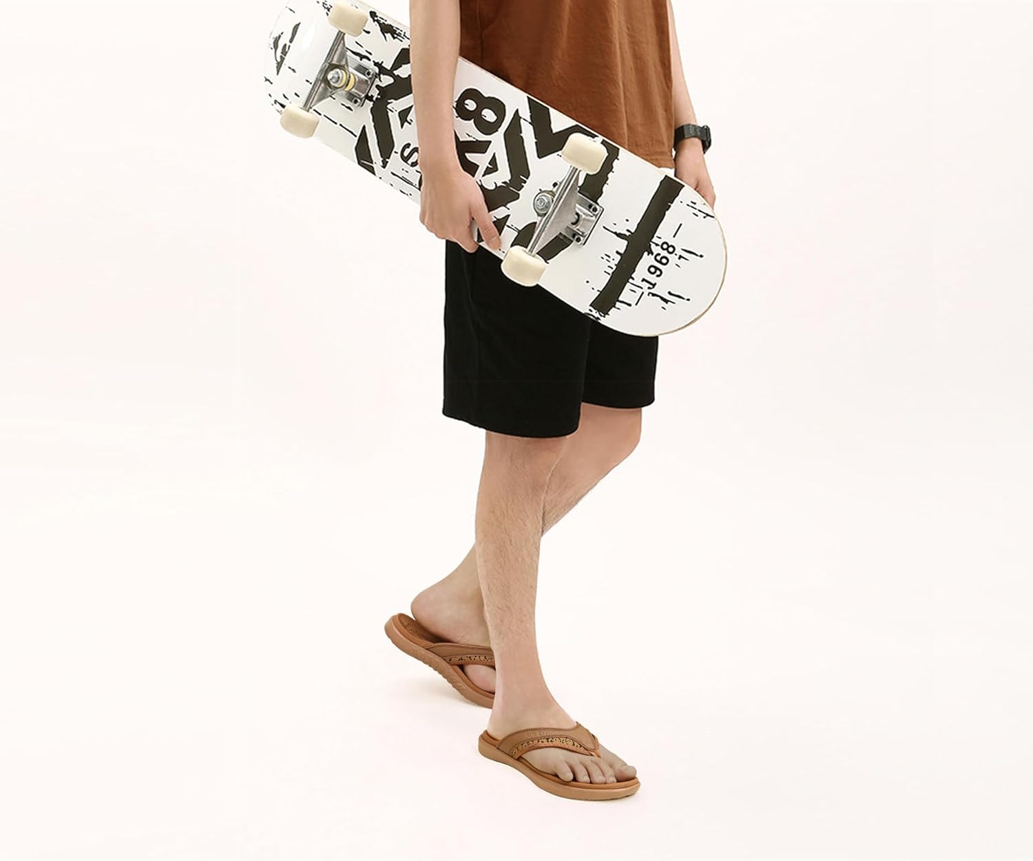 KuaiLu Mens Sport Flip Flops Comfort Orthotic Thong Sandals with Plantar Fasciitis Arch Support Outdoor Summer Beach Size 7~15 - Image 2