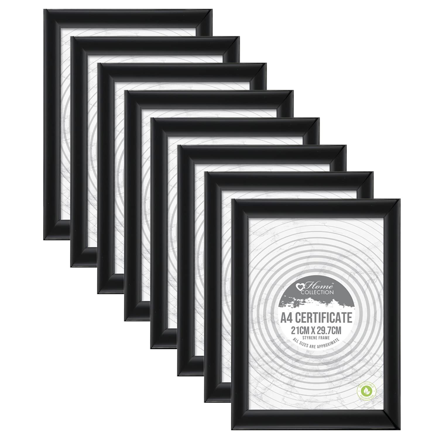 Jms We Create Smile Black Jms® A4 Photo Frame, 21 X 29.7Cm (Set Of 8)