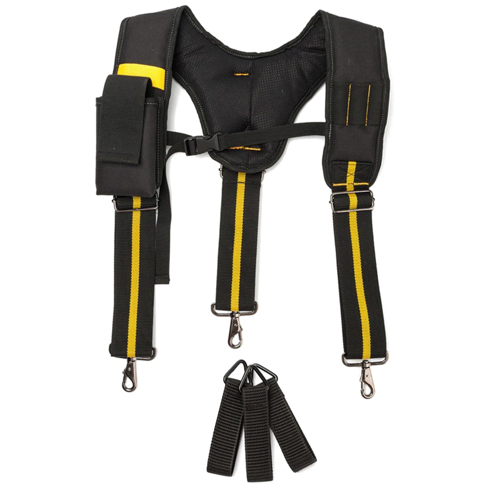 Tsophreniq Men's Multicolor Tool Belt Suspenders Padded Carpenter With Attacht Rings For Electrician Accessories Electrician Work Suspenders Multifunction Tool Belt