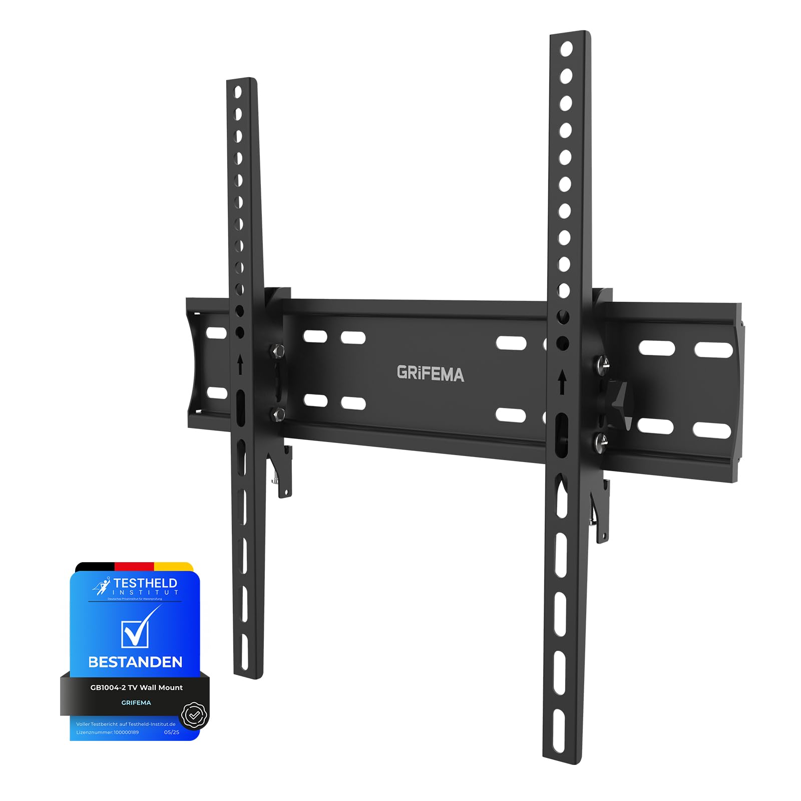 GRIFEMA GB1004-2 TV Wall Bracket for 26-65 inch, up to 50kg, Tilt TV Wall Mount with Spirit Level, Max VESA 400x400mm, Flat and SlimGlobal Recycled StandardGlobal Recycled StandardGlobal Recycled Standard