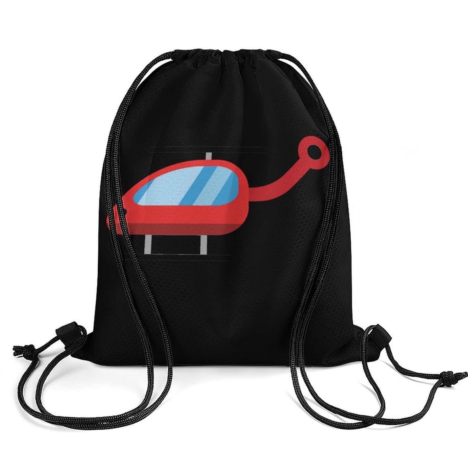 Cartoon Helicopter Drawstring Backpack Durable Sport Gym Bags Daypack for Men Women 35 * 42cm