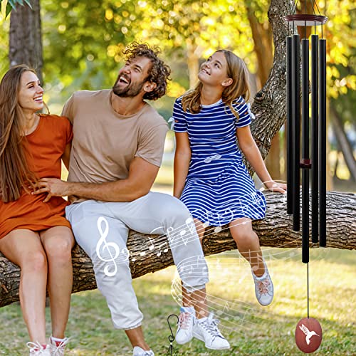 Howarmer 60 Inch Wind Chimes Outdoor Sympathy Wind Chimes Large Wind Chimes For Outside Deep Tone With 5 Tuned Tubes And S Hook thumb #4