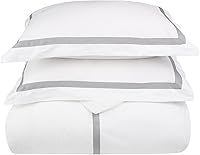 Vista 1 de Miller set de cobertor de algodón de 3 piezas., Algodón, Blanco/Gris, Full/ Queen