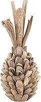 Creative Co-Op Driftwood Pineapple Statue - Natural Aged Wood Tropical Decor, Unique 10x10x16.5in Piece