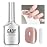 GAOY Glassy Cat Eye Gel Nail Polish, 16ml Glitter Holographic Nail Polish with Magnet, Reflective Translucent UV Gel, 2062 Pale Blush