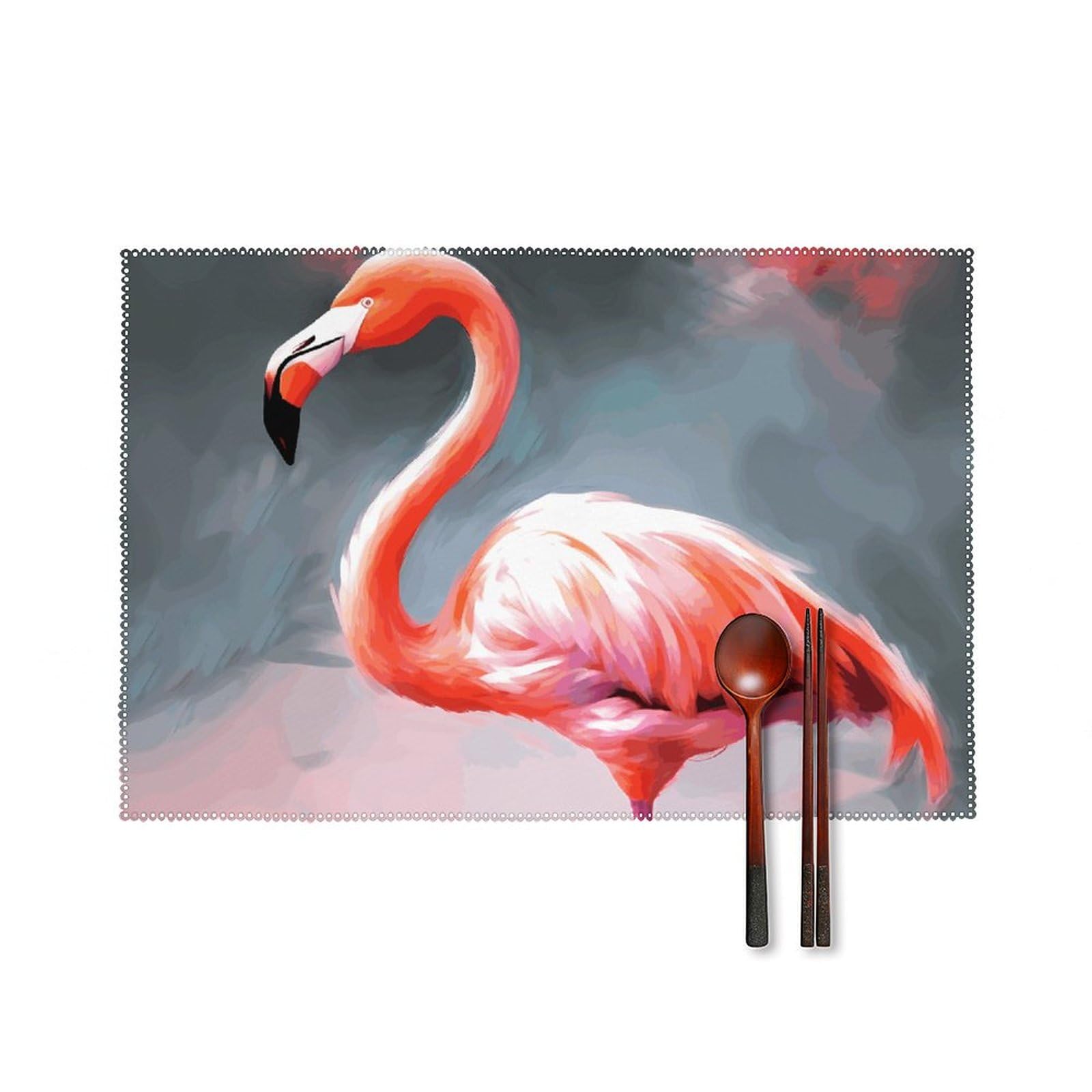 Sets de table flamant rose antidérapants et résistants à la chaleur