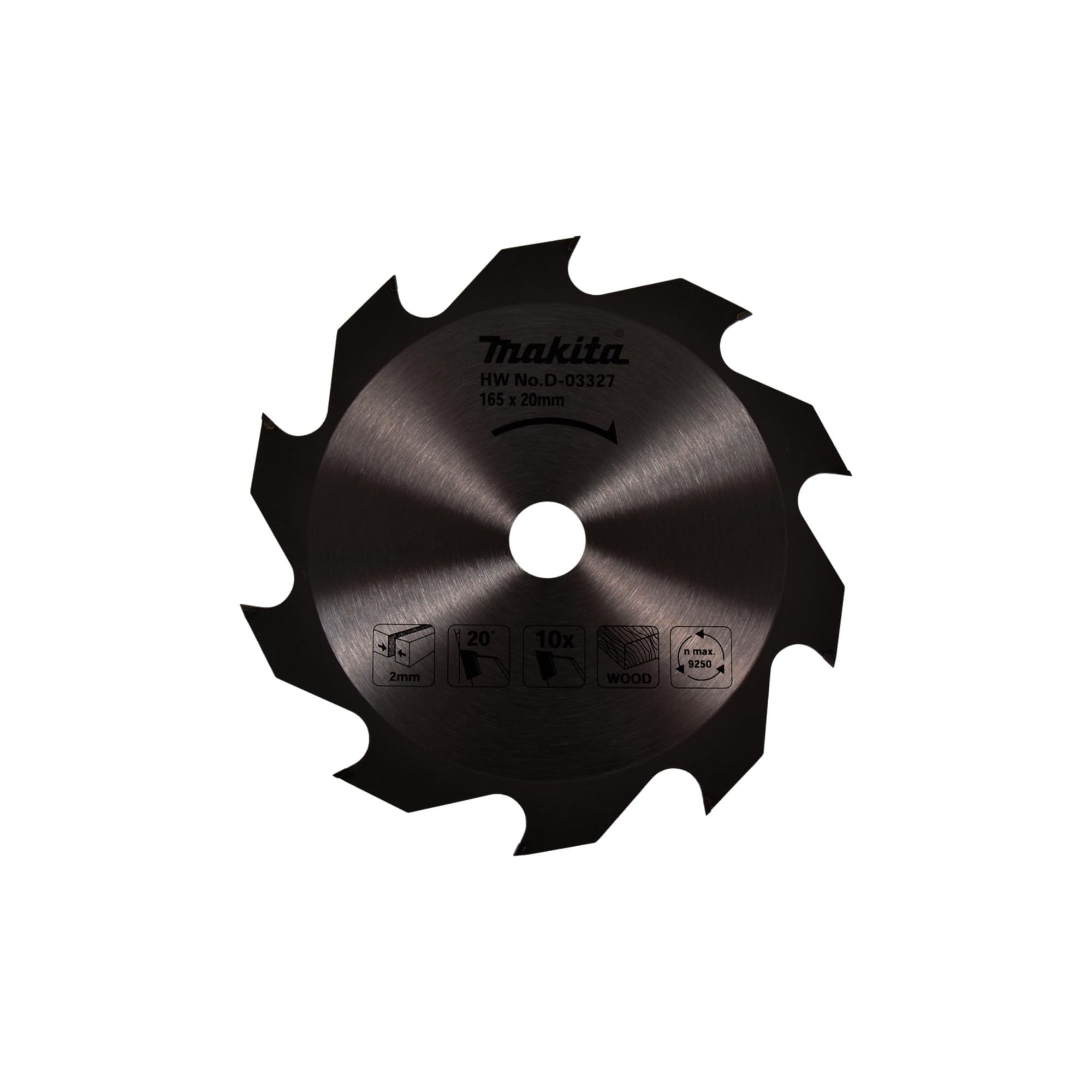 Disque de scie Makita D-03327 165mm alésage 20 pour scie circulaire de table et portative