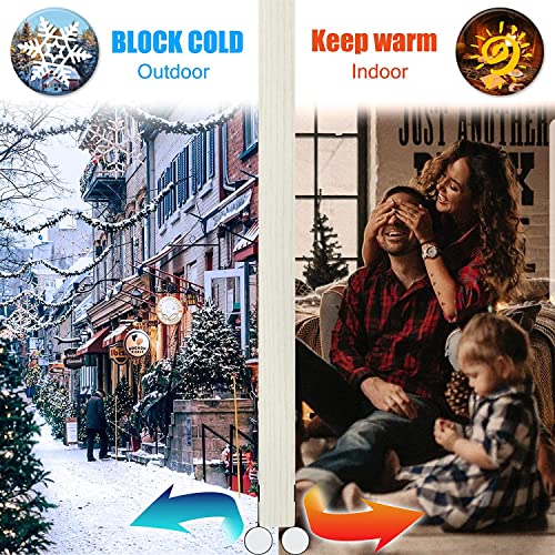 Syipo SY-ONEW-1 Door Draft Stopper Bottom One Sided Door Draft Blockers,37 Inch Cutable Under Door Draft Blocker Insulator Door Sweep Weather Stripping Soundproof,Fits thumb #2