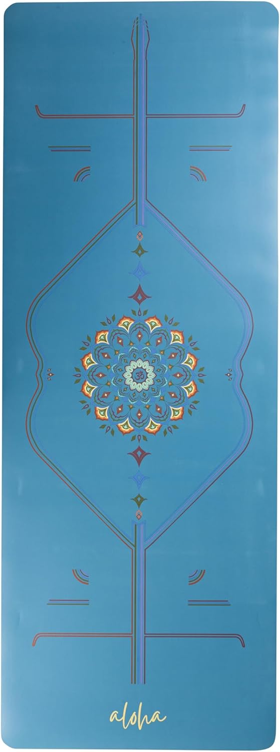 Aloha Bliss Premium Yoga Mat – Non-Slip Natural Rubber – Eco-Friendly, Thick, Sweat-Resistant – 72” x 27” for Yoga, Pilates, Hot Yoga, Fitness