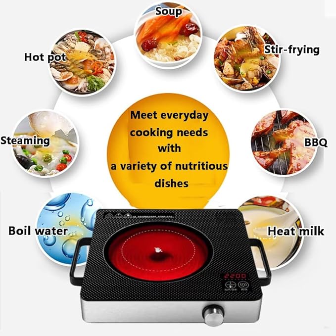 Estufa Vitrocerámica 1 Puesto 30 cm Portátil 220V miniatura 8