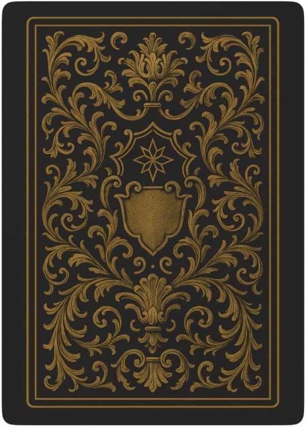 Elegant Baroque Poker Playing Cards - Vintage Gold Deck for Game Night, Gift for Men, Gothic Poker Fans & Collectors