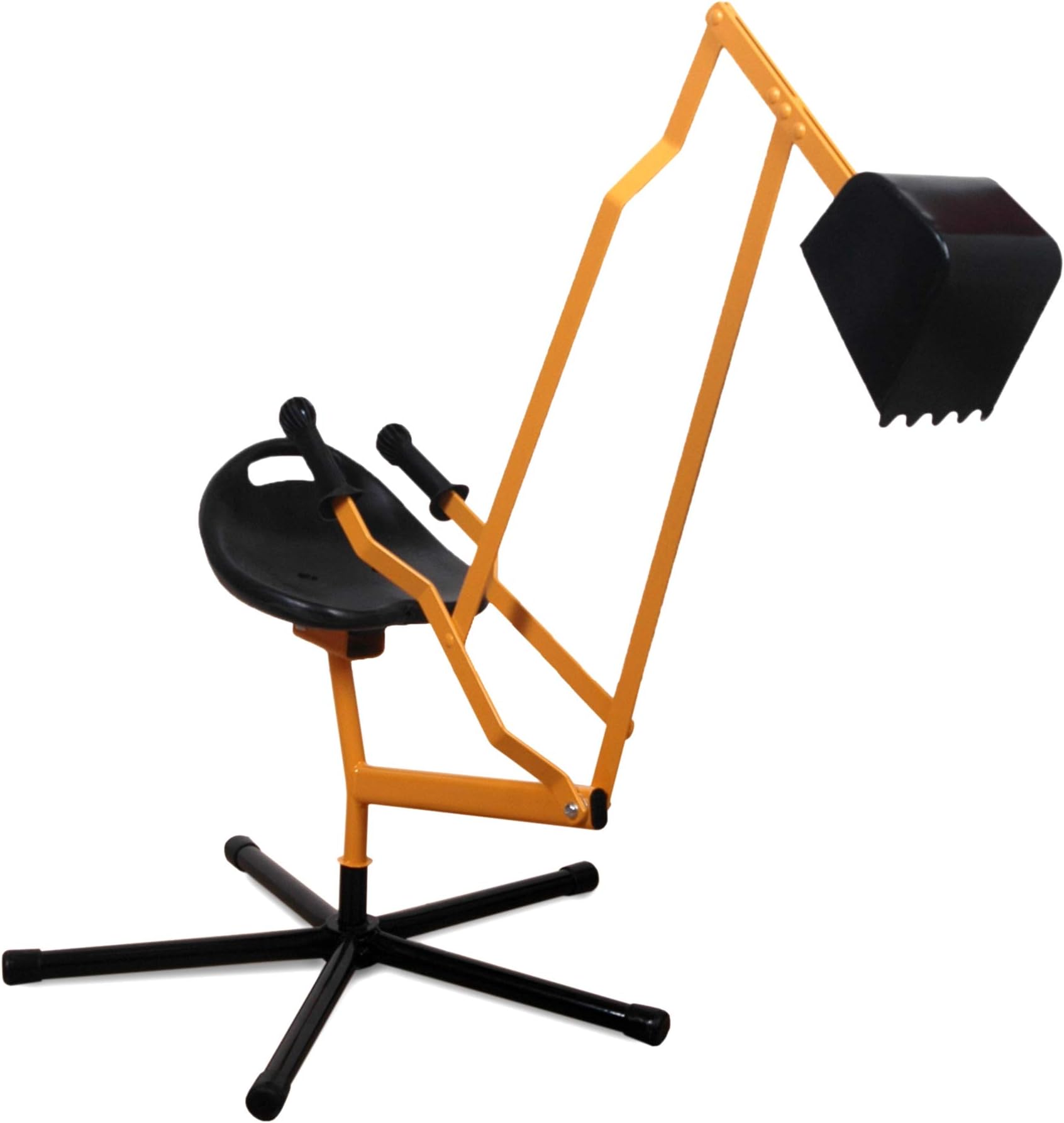 WONKAWOOSand Digger 360ยฐ Rotation Metal Crane Excavator Backhoe Ride On Toy