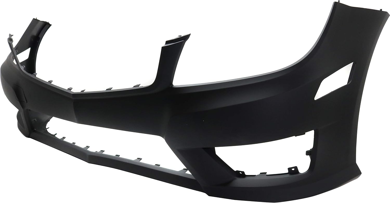 Garage-Pro Front Bumper Cover For 2012-2015 Mercedes Benz C250, C350, 2012-2014 C300 Sedan/Coupe w/AMG Styling Pkg, No Headlamps Washer, Parktronic & DRL, Mercedes Benz Car Accessories, Black