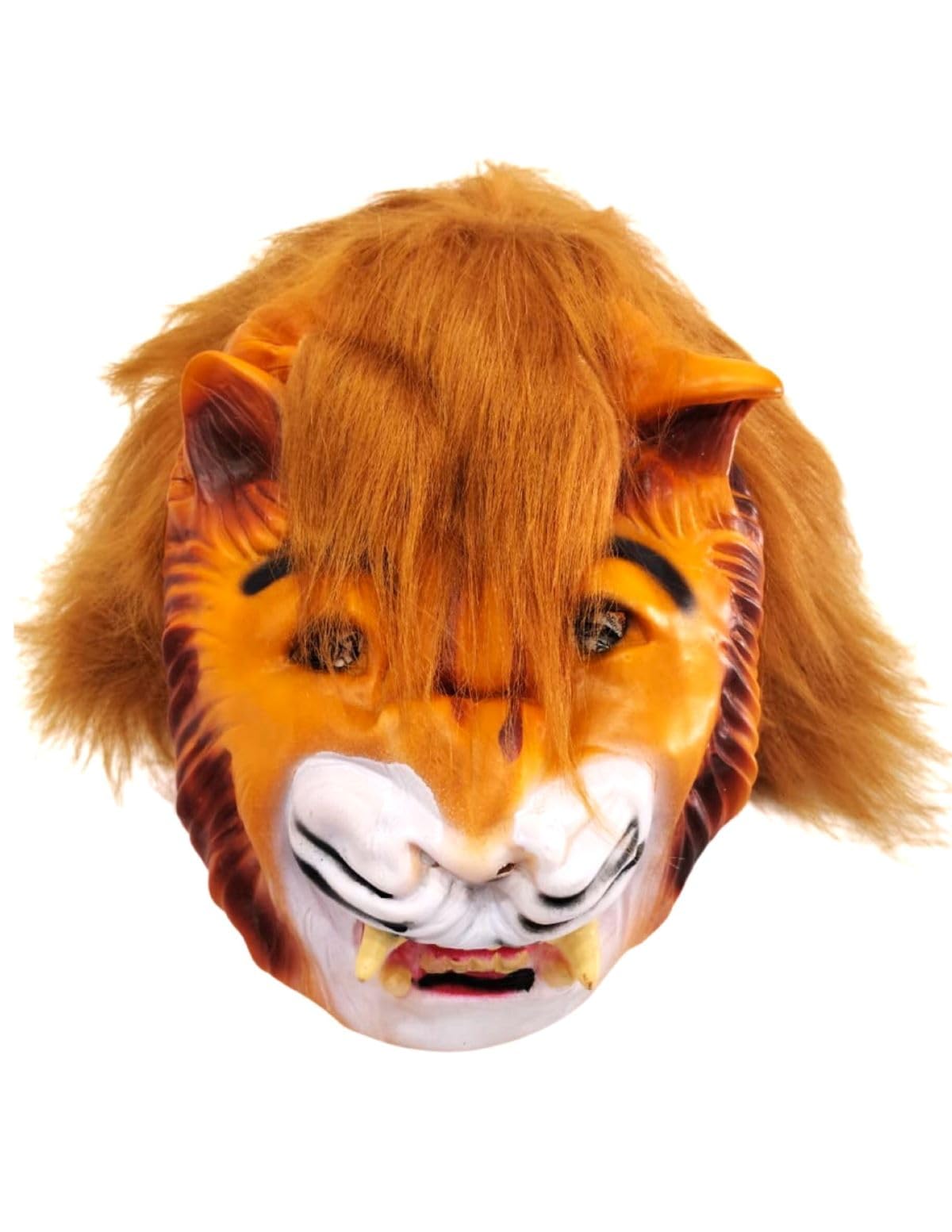 BookMyCostume Brown Lion Face Mask with Faux Fur Mane – Realistic Jungle Animal Mask for Theatre, Festivals & Décor | Handcrafted Fancy Dress Accessory for Adults-image-27