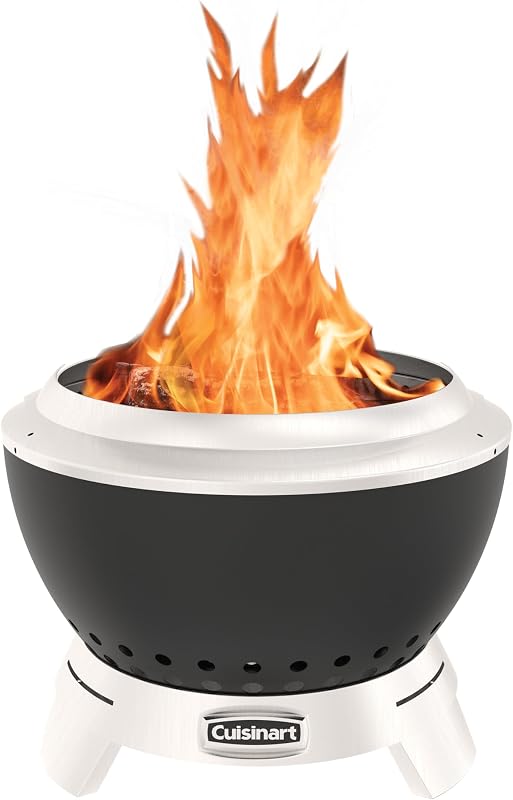 19.5” Cleanburn Smokeless Fire Pit with Removable Base for Ash, Portable Wood Burning Outdoor Fireplace, Stainless Steel Smoke Free Outdoor Heater, Enhanced Airflow and Easy Cleanup