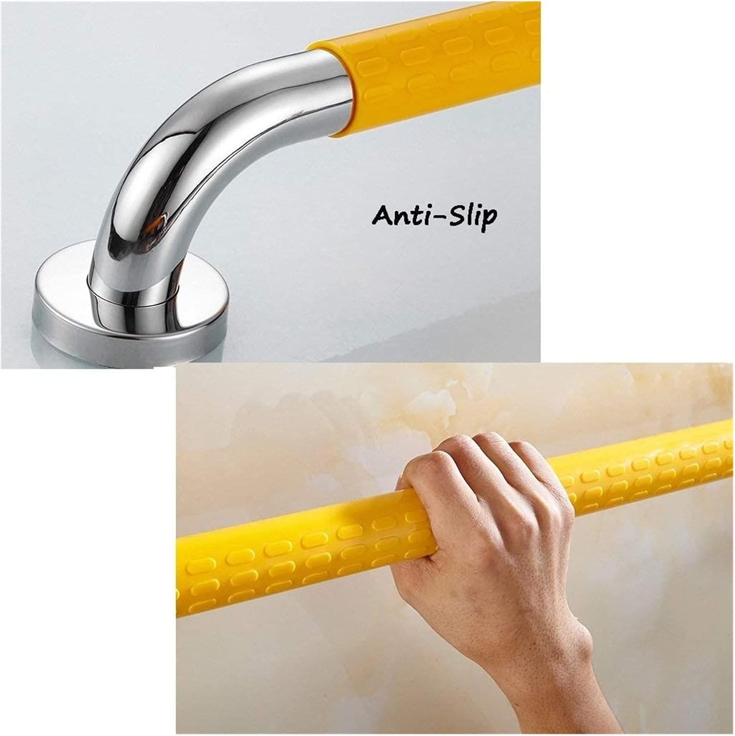 Maniglie, corrimano, supporti di sicurezza per anziani disabili, ventose resistenti, impugnature lucide antiscivolo, strumento doccia WC, acciaio inossidabile 304, 78 cm (88 cm)