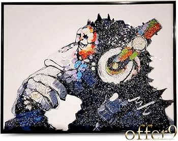 Amazon.co.jp: バンクシー アートパネル 水晶絵 インテリアフレーム