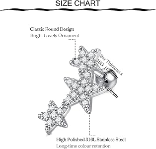 Anneaux De Septum En Acier Chirurgical 316L Pour Conque, Daith, Hélix