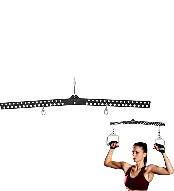 Multi-Grip LAT Pull Down Bar, Neutral Wide Cable Machine Attachment