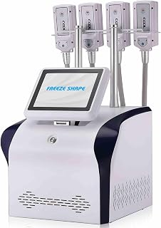Multifunction EMS RF Cryolipolysis Fat Freezing Machine with 4 Cooling Plates, Body Sculpting Machine EMS Muscle Building Machine, Water Cooling System