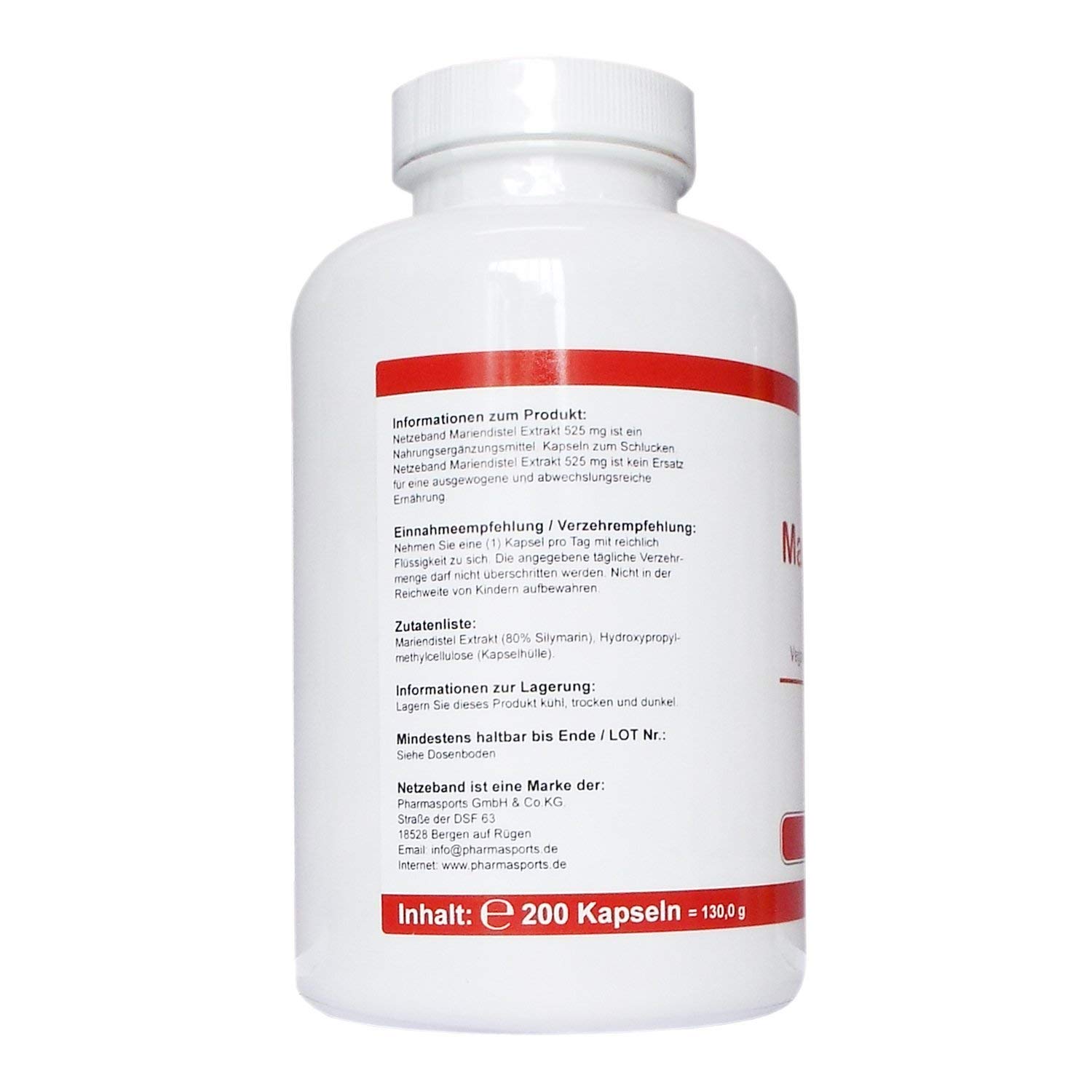 Mariendistel Extrakt 525 mg - 80% Silymarin (420mg) - 400 vegetarische Kapseln - frei von Trennmitteln und Füllstoffen (2 Packungen a 200 Kapseln)