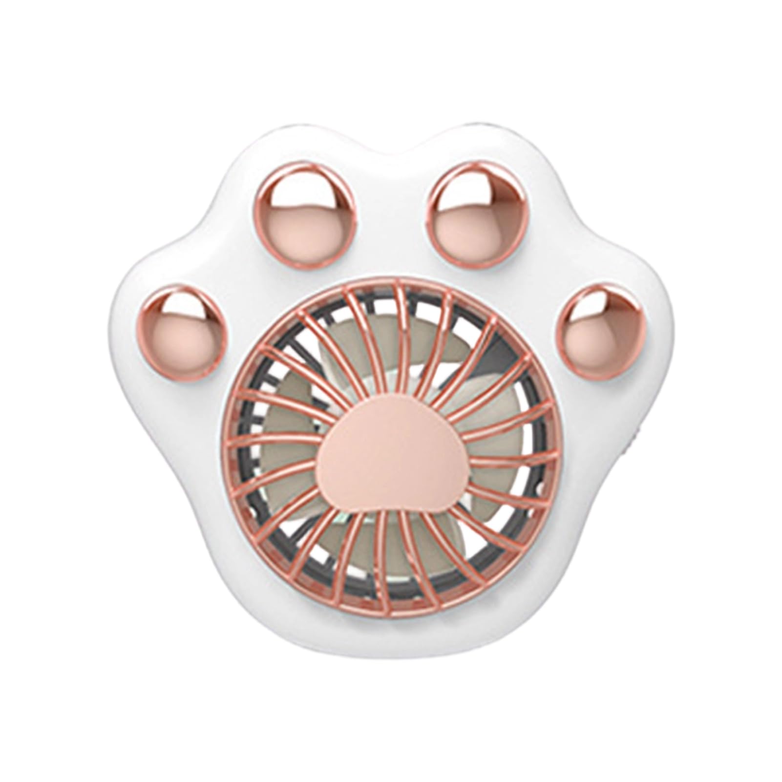 Saterkali Cat Paw Fan, Mini Handheld Rechargeable USB ABS Plastic Soft Cute Pink White, For Travel Office Outdoor Summer Cooling Gift For Girls White B
