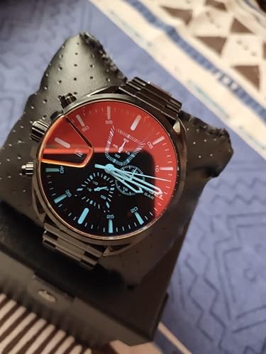 Diesel Ms9 Chrono Analog Black Over sized dial Men's Watch