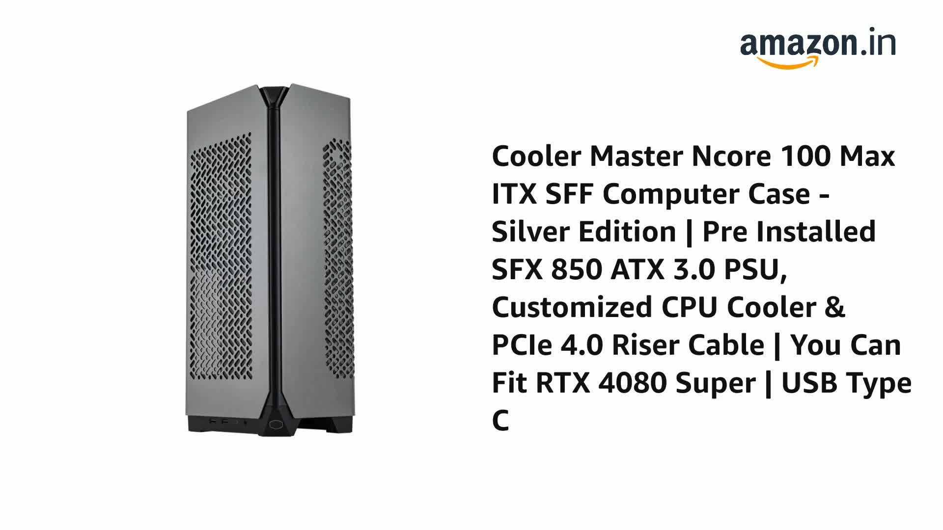 Amazon.in: Buy Cooler Master Ncore 100 Max ITX SFF Computer Case