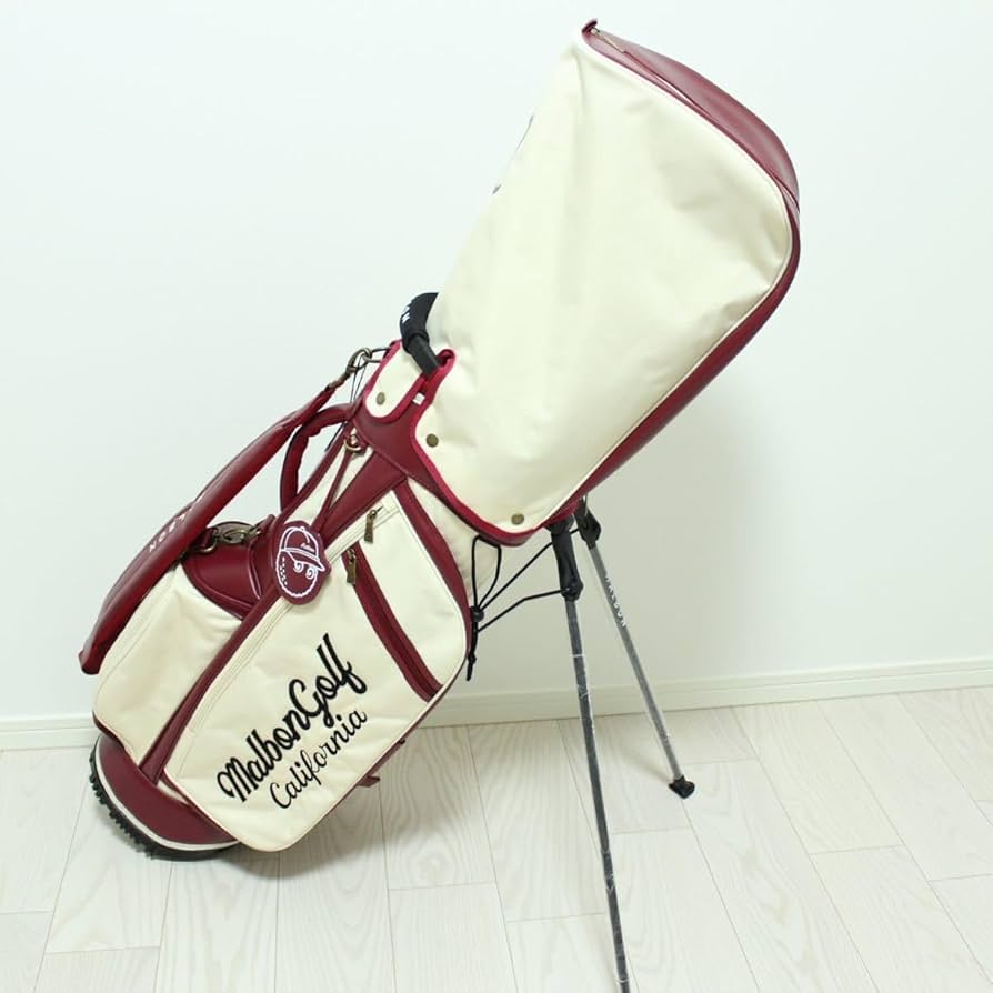 Malbon Golf マルボンゴルフ キャディバッグ スタンド型 赤 マルボンゴルフ malbon golf キャディバッグ スタンド型バッグ