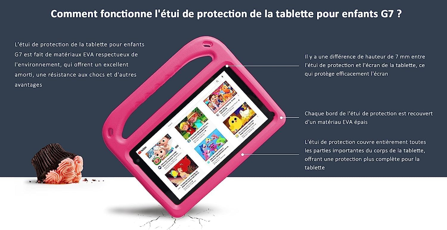 GOODTEL Tablet Bambini 7 Pollici FHD Android 13, 7 GB RAM+64 GB ROM,Bluetooth, GPS, Educazione + Giochi, Google Play, Doppia Fotocamera, Controllo Parentale, Slot MicroSD, con Custodia, Rosa GOODTEL Tablet Bambini 7 Pollici FHD Android 13, 7 GB RAM+64 GB ROM,Bluetooth, GPS, Educazione + Giochi, Google Play, Doppia Fotocamera, Controllo Parentale, Slot MicroSD, con Custodia, Rosa