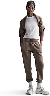 Nike Sportswear Phoenix Fleece Women's Mid-Rise Sweatpants (FZ7626-233, Mink Brown/Sail) Size Medium