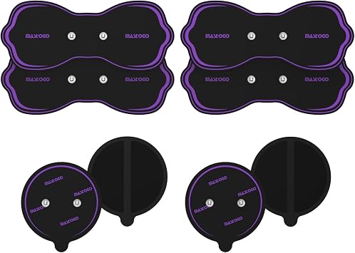 MASTOGO 8 Pcs Wireless TENS Unit Electrode Pads, with 3.5mm Snap Connector