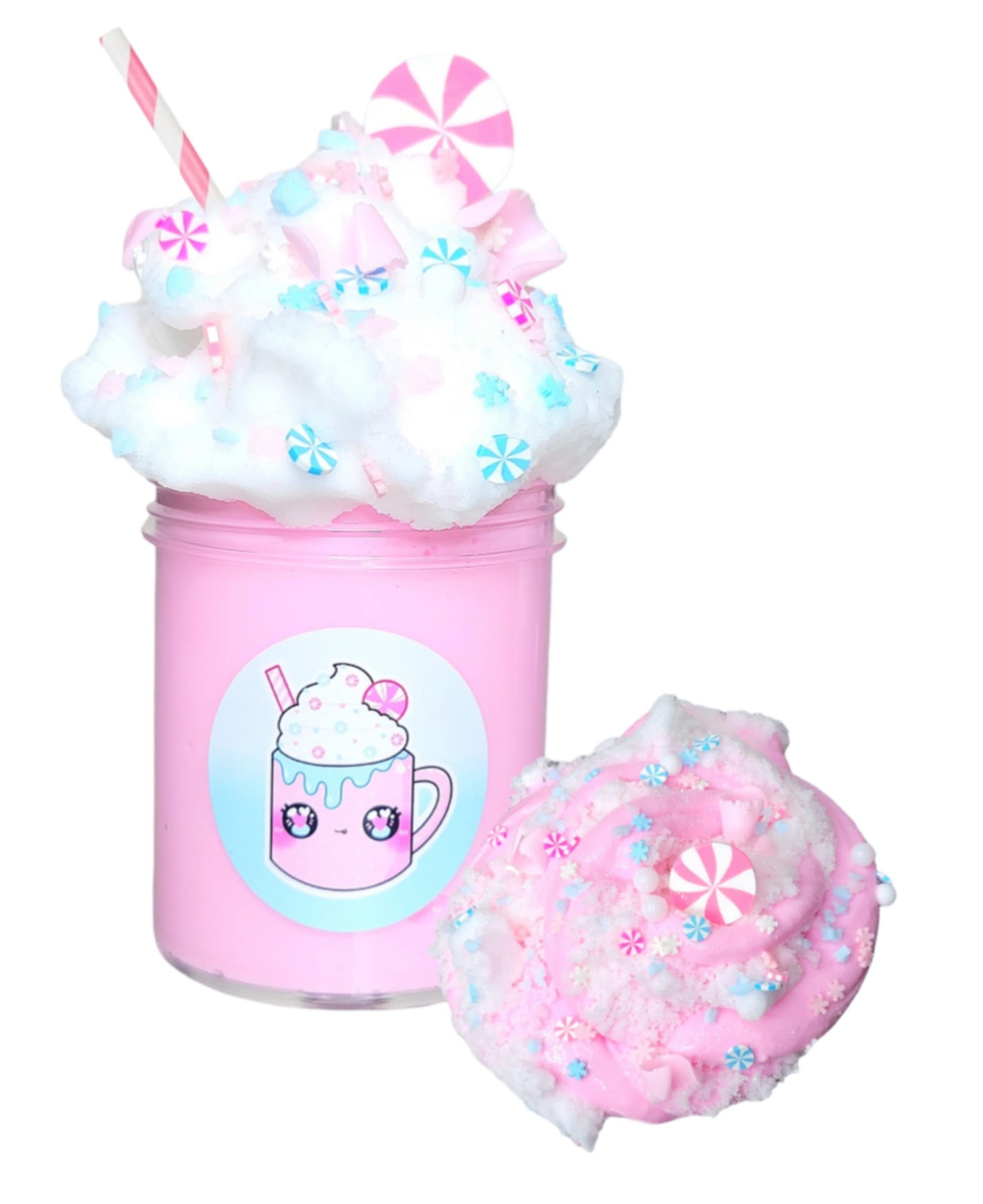 Pink Hot Coco Handmade Scented Butter Cloud Slime 6oz - Hoshimi Slimes