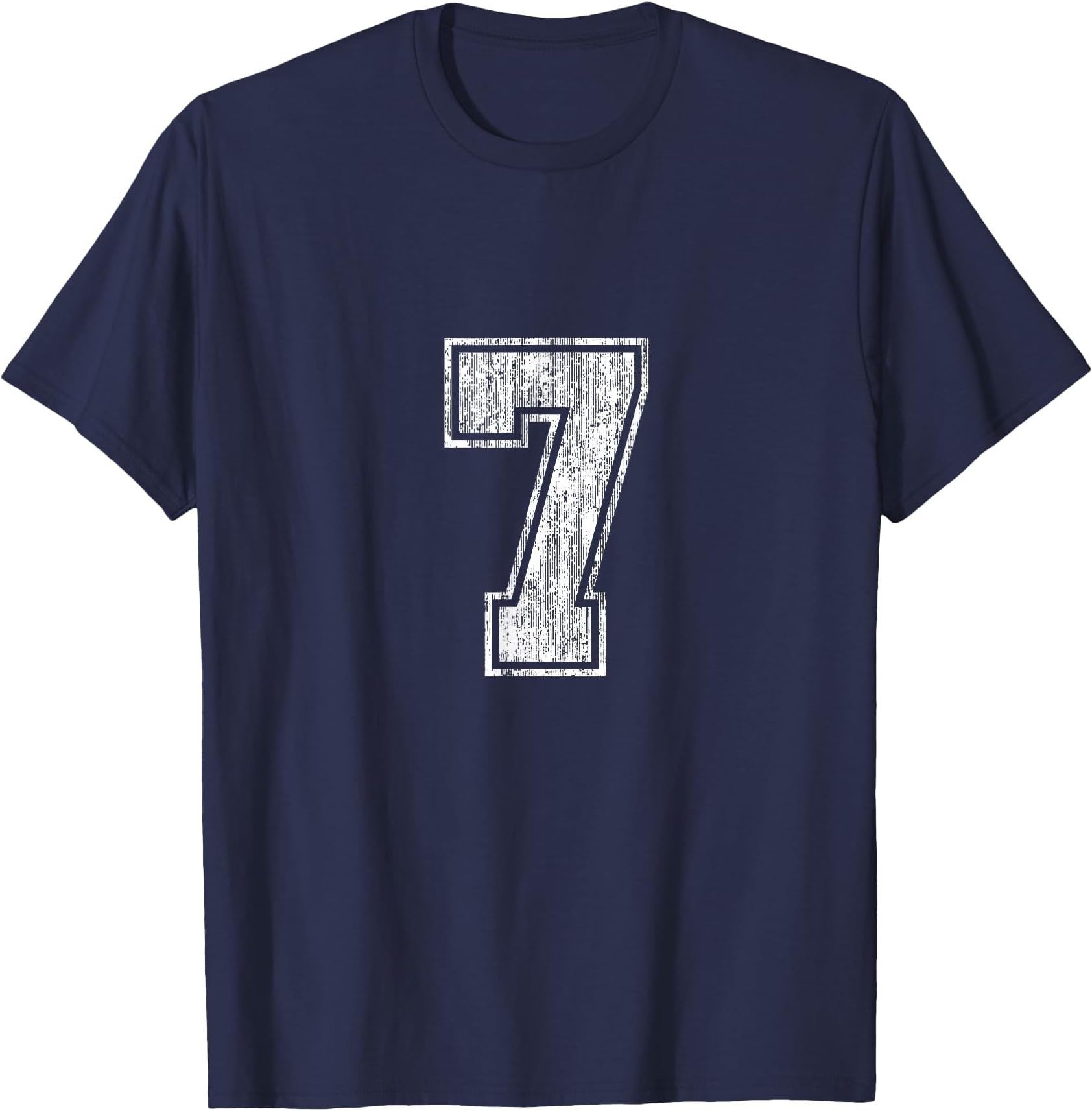 Number 7 T-Shirt Vintage Seven Tee Sports Design T-Shirt