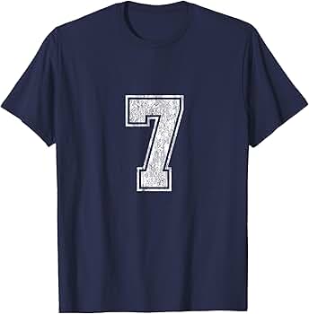 トップス 9090 Numbering Game Shirts L/STee M Navy Amazon.com: All Sports Fan Favorite Navy Blue Number #6