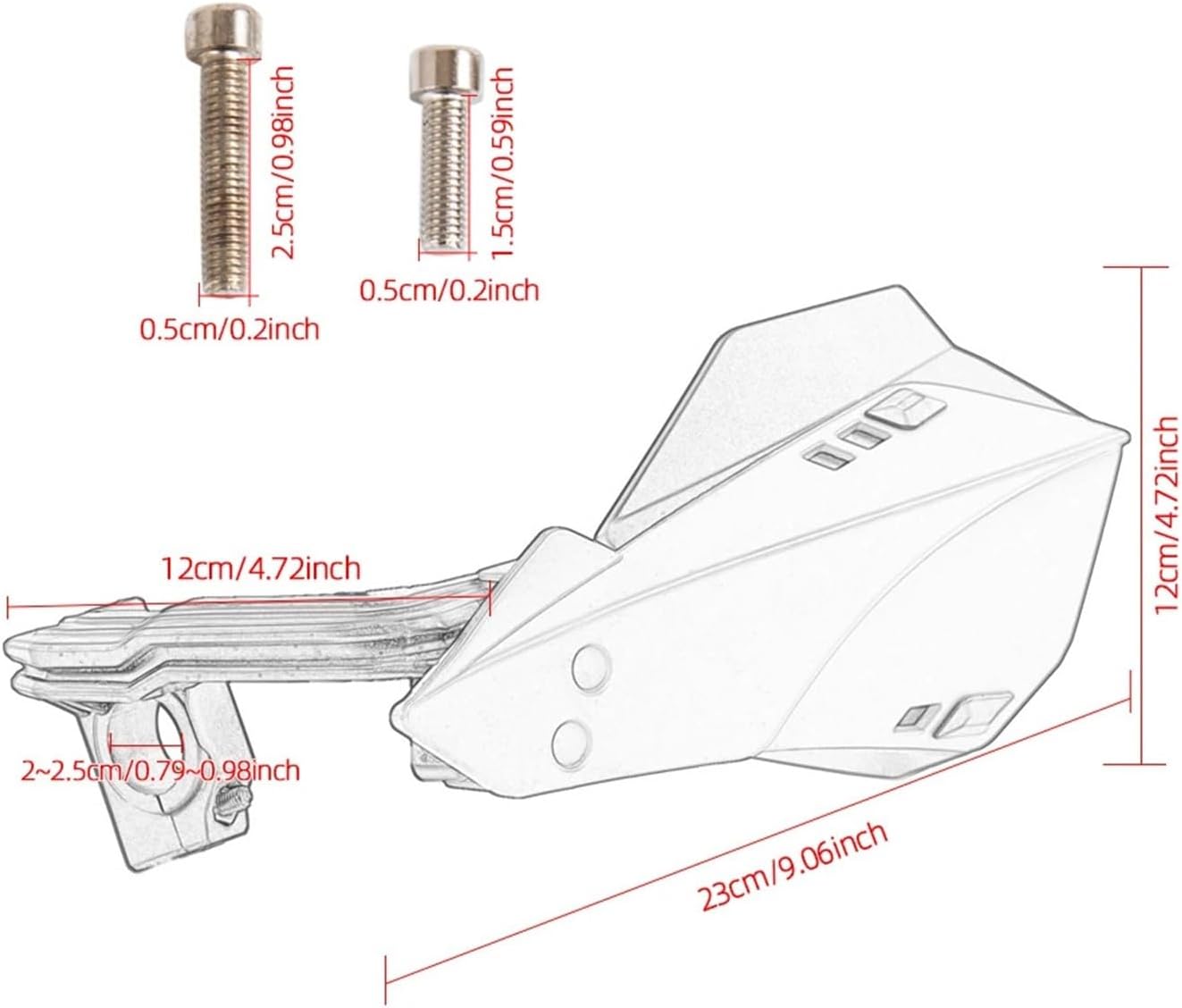 LeosHi Motorcycle Handguard Hand Guard Protector Compatible with SX EXC XCW SMR Dirt Bike ATVS 22 Mm 25mm Handlebar (Color : Red)
